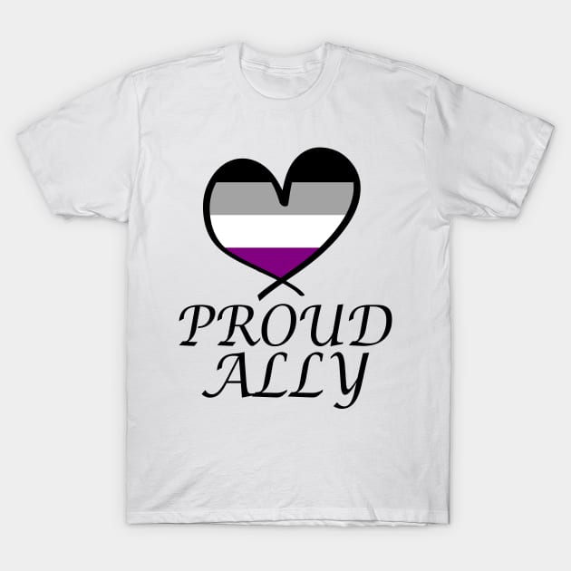 Proud Ally LGBT Gay Pride Month Asexual Flag T-Shirt by artbypond